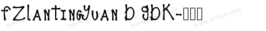 FZLanTingYuan B GBK字体转换